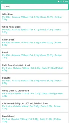 Calories android App screenshot 2