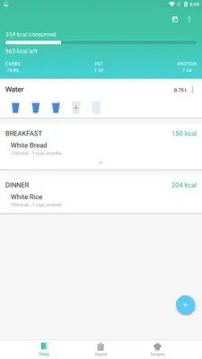 Calories android App screenshot 6